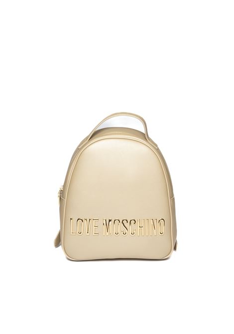 metallic gold logo backpack LOVE MOSCHINO | JC4197PP1MKD1-96A